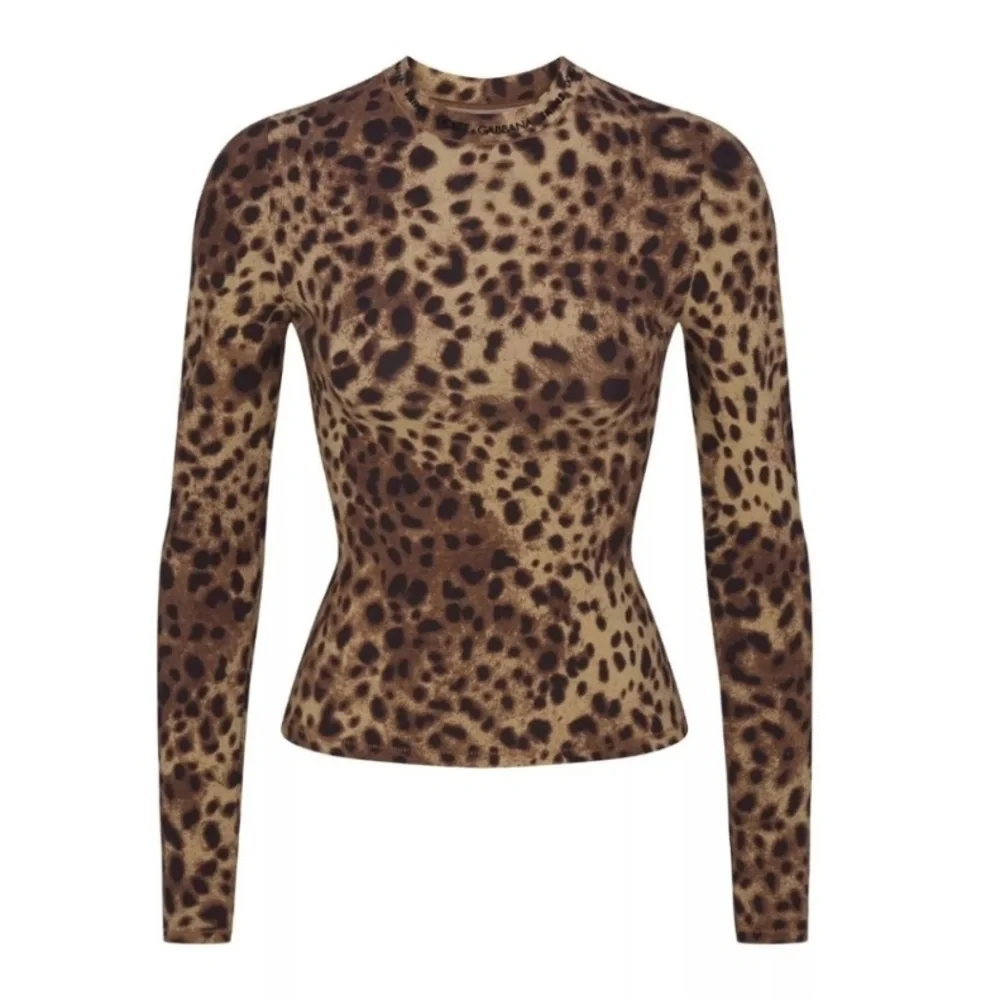 RARE skims x dolce & gabanna leopard print long sleeve top - Picture 2 of 7